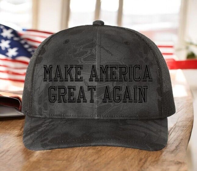 Make America Great Again Hat Blackout Richardson 112P Kryptek Typhon Trump Hat