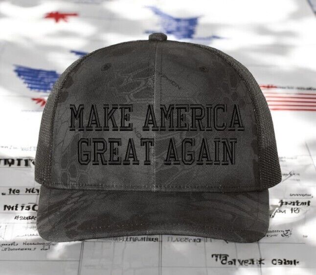 Make America Great Again Hat Blackout Richardson 112P Kryptek Typhon Trump Hat