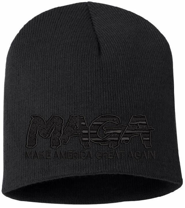 Trump Winter Hat Make America Great Again "Script Version" Winter Blackout Hat