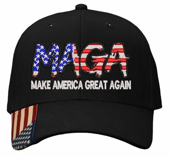 Trump Hat Make America Great Again Script Style Embroidered AM350S Adj. Hat