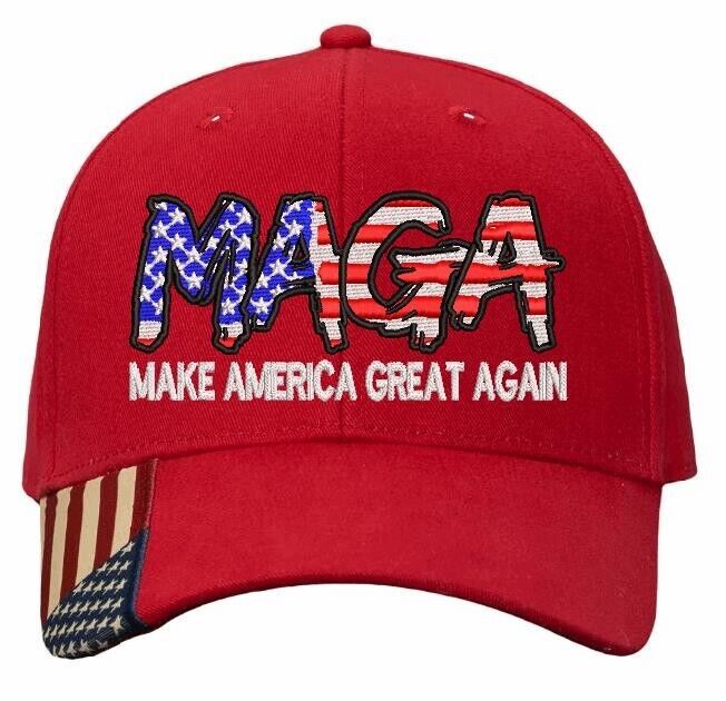 Trump Hat Make America Great Again Script Style Embroidered AM350S Adj. Hat