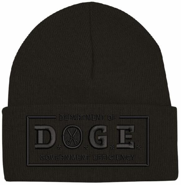 DOGE WINTER Hat Department of Government Efficiency Embroidered Winter Beanie