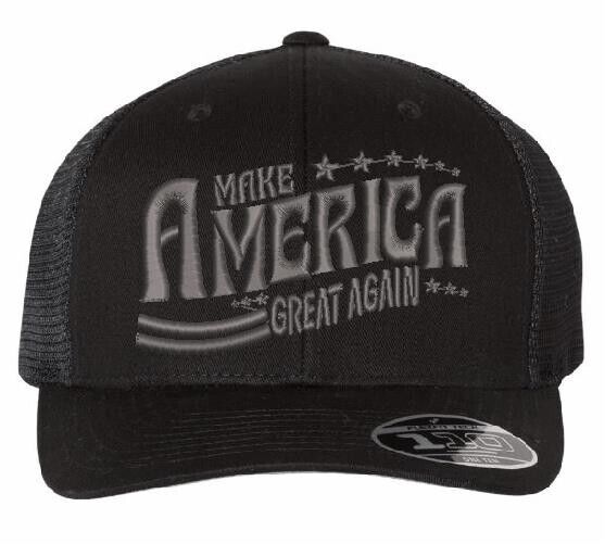 Trump 2024 Hat Arched MAGA Flex Fit 110 Snapback Adjustable Hat Gray Emb.Version