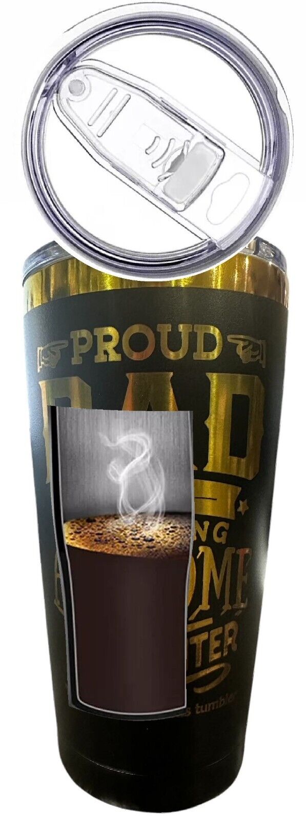 Proud Dad of an Awesome Daughter 20oz Laser Engraved Hot/Cold Tumbler 20oz Cup