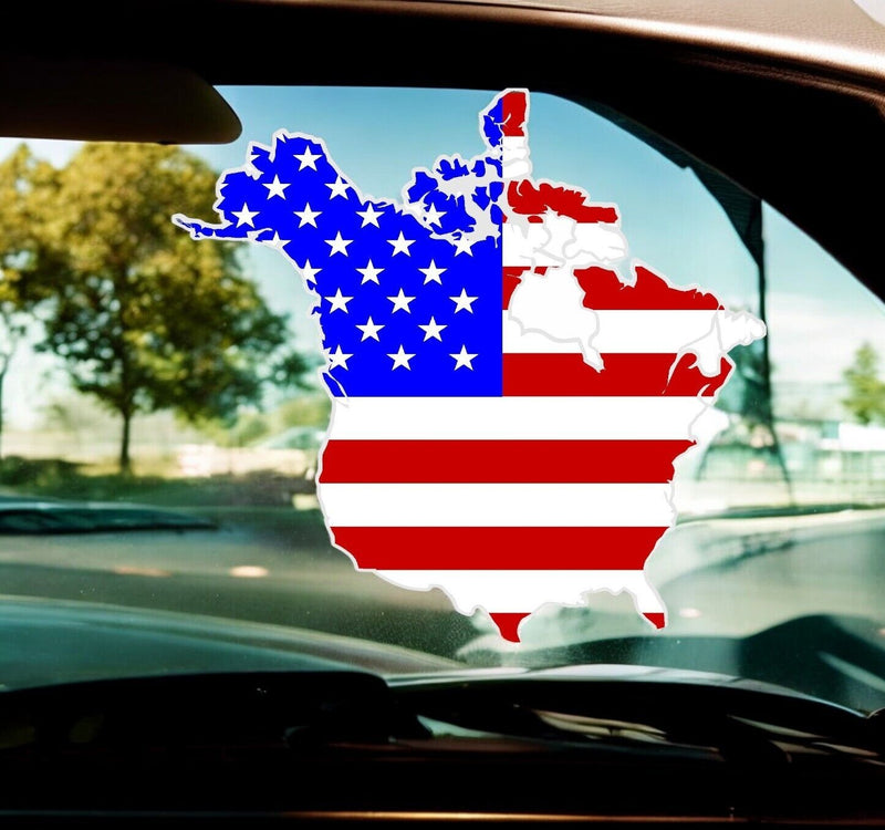 United States Canada Trump 2024 Decal - USA Canada window sticker Trump 2024