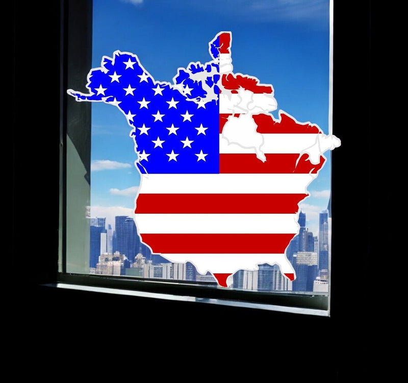 United States Canada Trump 2024 Decal - USA Canada window sticker Trump 2024