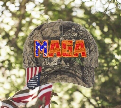 Trump Hat Make America Great Again MAGA Camo Mossy Oak Adjustable Trump Hat