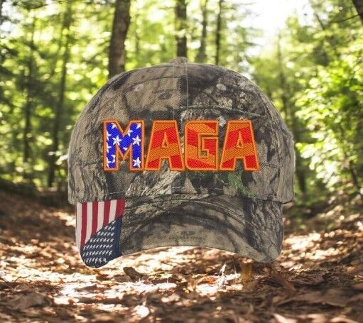 Trump Hat Make America Great Again MAGA Camo Mossy Oak Adjustable Trump Hat