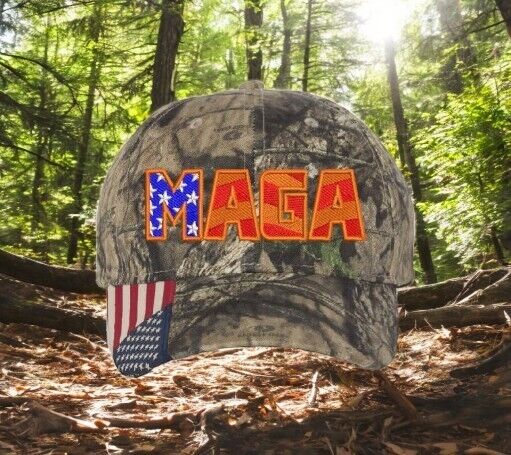 Trump Hat Make America Great Again MAGA Camo Mossy Oak Adjustable Trump Hat