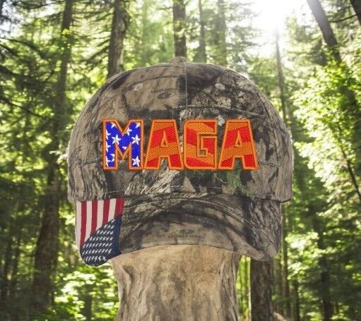 Trump Hat Make America Great Again MAGA Camo Mossy Oak Adjustable Trump Hat