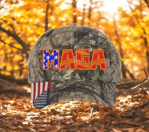 Trump Hat Make America Great Again MAGA Camo Mossy Oak Adjustable Trump Hat