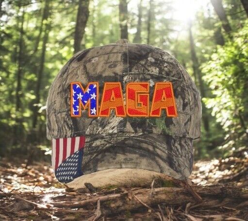 Trump Hat Make America Great Again MAGA Camo Mossy Oak Adjustable Trump Hat