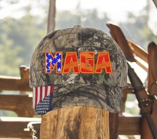 Trump Hat Make America Great Again MAGA Camo Mossy Oak Adjustable Trump Hat