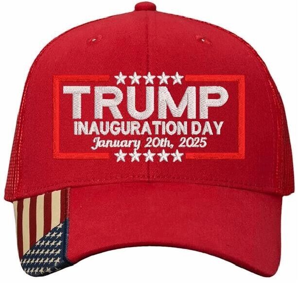 TRUMP 2025 Presidential Inauguration Hat AM350S Mesh Back hat with Flag Brim