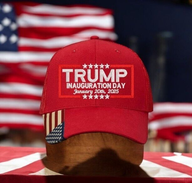 TRUMP 2025 Presidential Inauguration Hat AM350S Mesh Back hat with Flag Brim