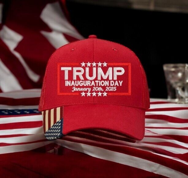 TRUMP 2025 Presidential Inauguration Hat AM350S Mesh Back hat with Flag Brim