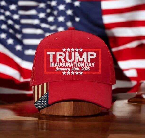 TRUMP 2025 Presidential Inauguration Hat AM350S Mesh Back hat with Flag Brim