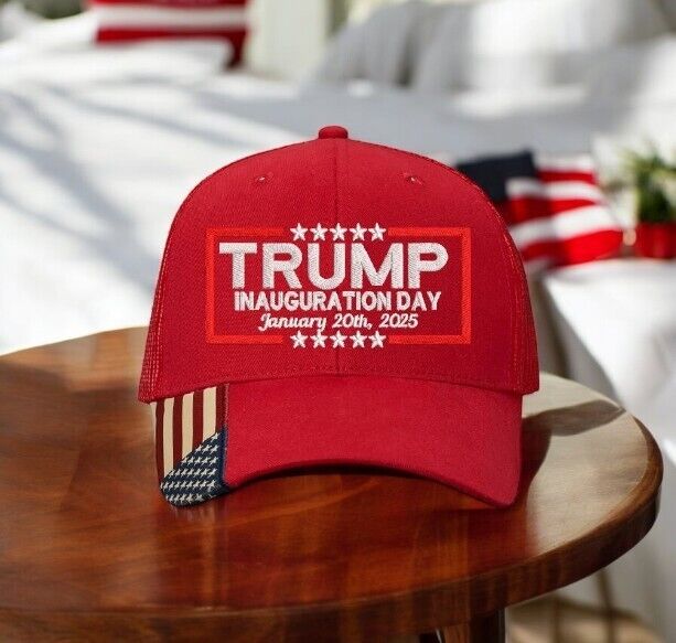 TRUMP 2025 Presidential Inauguration Hat AM350S Mesh Back hat with Flag Brim