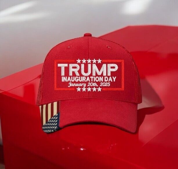 TRUMP 2025 Presidential Inauguration Hat AM350S Mesh Back hat with Flag Brim