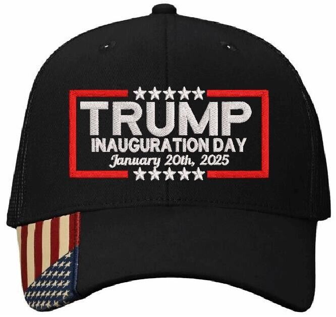 TRUMP 2025 Presidential Inauguration Hat AM350S Mesh Back hat with Flag Brim