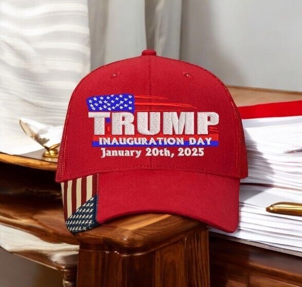 TRUMP 2025 Presidential Inauguration Hat Flag Style Mesh Back hat with Flag Brim