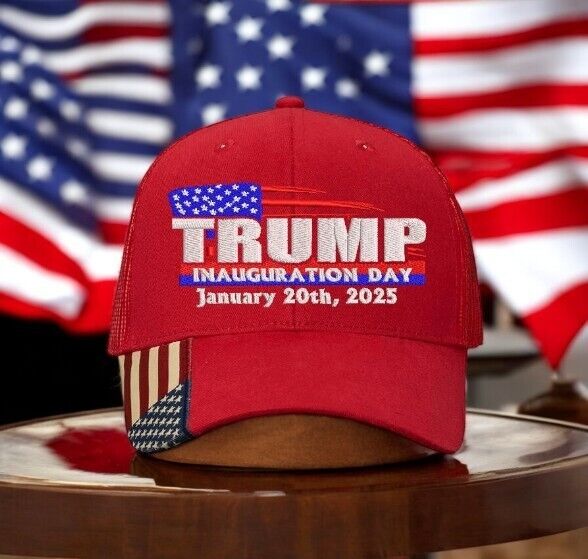 TRUMP 2025 Presidential Inauguration Hat Flag Style Mesh Back hat with Flag Brim