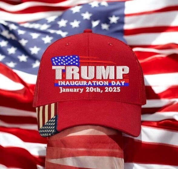 TRUMP 2025 Presidential Inauguration Hat Flag Style Mesh Back hat with Flag Brim