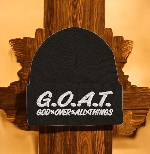 Jesus Christ Winter Beanie Hat GOAT Greatest of All Time Embroidered Beanie Hat