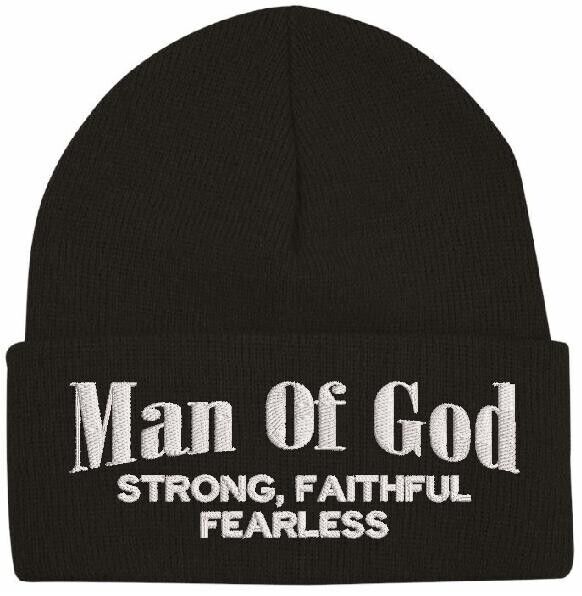 Man Of God Hat Prayers Jesus Christ Church Faith Fearless Christian Winter Hat