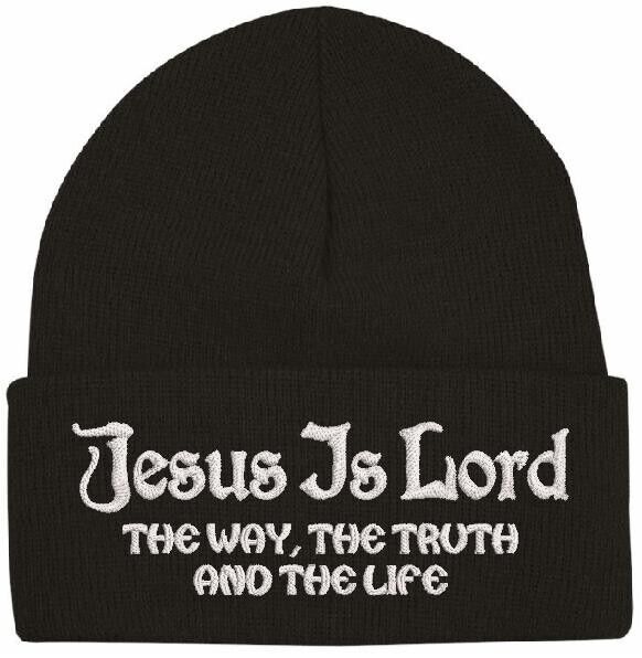 Beanies for Men Jesus Is Lord Embroidered Winter Hats Women Acrylic Skull Cap