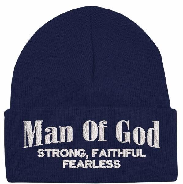 Man Of God Hat Prayers Jesus Christ Church Faith Fearless Christian Winter Hat