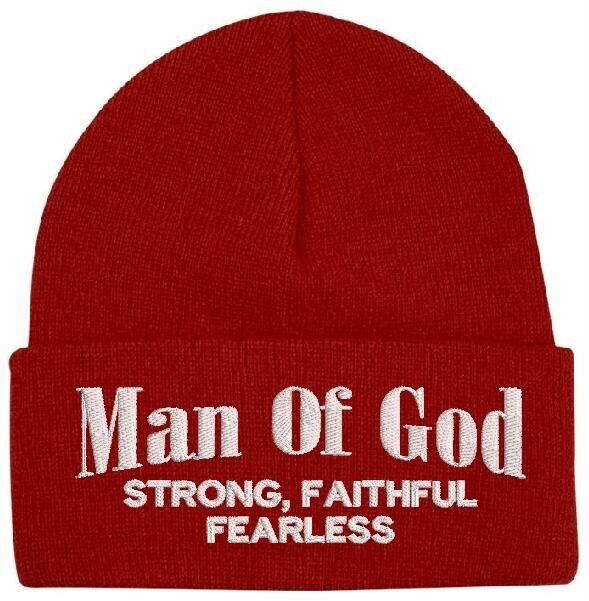 Man Of God Hat Prayers Jesus Christ Church Faith Fearless Christian Winter Hat