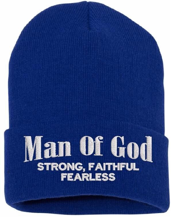 Man Of God Hat Prayers Jesus Christ Church Faith Fearless Christian Winter Hat