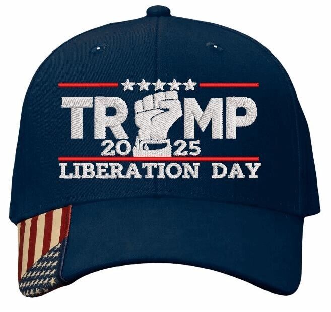 Trump 2025 Hat LIBERATION DAY Adjustable Hat with Flag Brim Trump Vance 2025