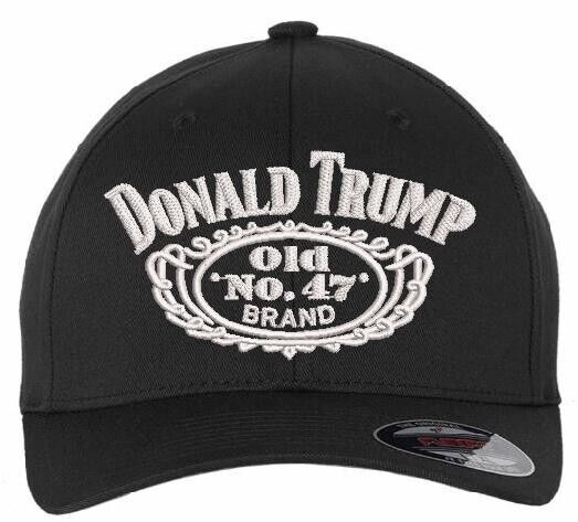 Trump Hat Old No. 47 Embroidered Flex Fit Hat Trump 45 47 BLACK MAGA Trump Hat