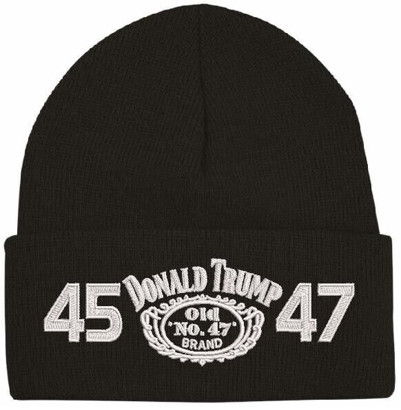 Trump Hat Old No. 47 Winter Trump Hat with WHITE Embroidery Trump Winter Hat