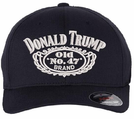 Trump Hat Old No. 47 Embroidered Flex Fit Hat Trump 45 47 MAGA Navy Blue Hat