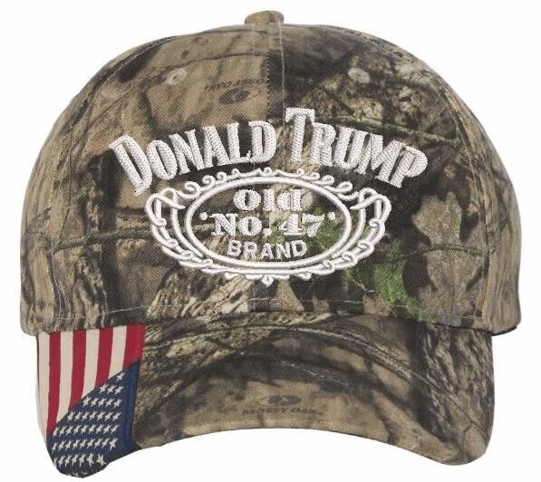 Trump Hat Old No. 47 Embroidered CWF305 Mossy Oak Adjustable Trump Hat MAGA Hat