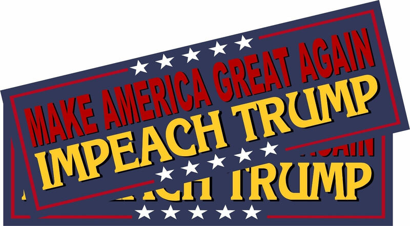 ANTI TRUMP Bumper Sticker or Magnet PAIR "IMPEACH TRUMP" Set of Decals/Magnet