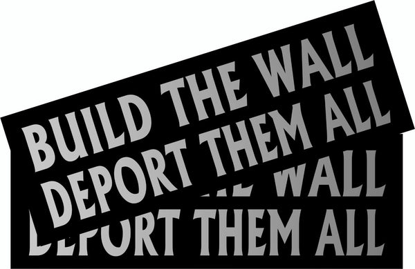 ANTI TRUMP Bumper Sticker or Magnet BUILD THE WALL Decal Buy one get one free