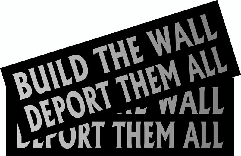 ANTI TRUMP Bumper Sticker or Magnet BUILD THE WALL Decal Buy one get one free