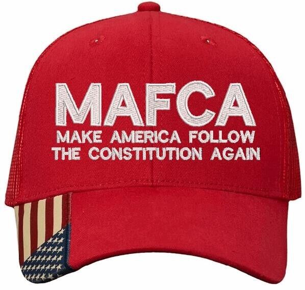 Trump Hat Make America Follow the Constitution Again MAFCA KATI AM350 Mesh Hat