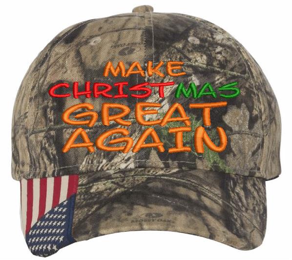 Make Christmas Great Again Trump 2024 Embroidered Adjustable CWF305 Mossy Hat