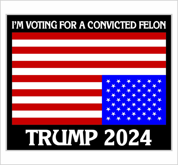 Trump 2024 USA Flag Bumper Sticker