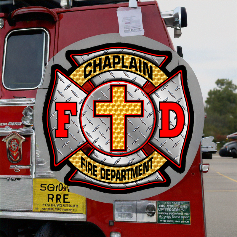 Firefighter Decal - Chaplain Fire Department Maltese Cross Window Sticker