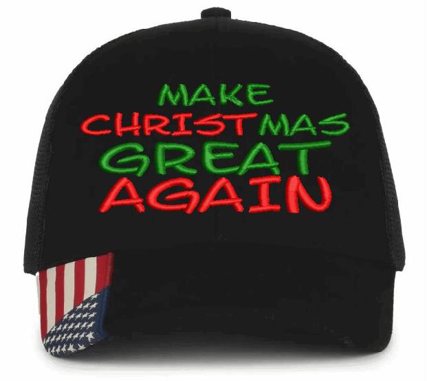 Make Christmas Great Again Trump 2024 Embroidered Adjustable AM305S Mesh Hat