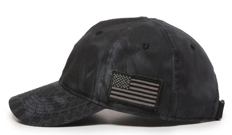 DARK MAGA Hat - TAC600 Hat with USA Flag Side Patch Unstructured Typhoon Hat