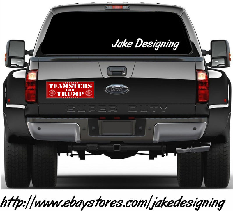 Teamsters for Donald Trump Red Bumper Sticker or Magnet UAW Teamsters