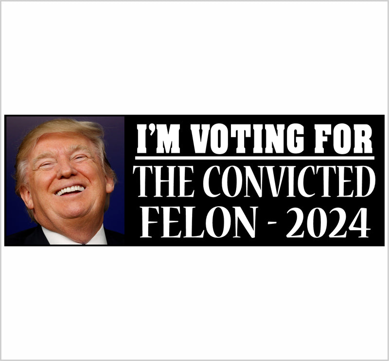 Trump 2024 Laughing Bumper Sticker MAGA