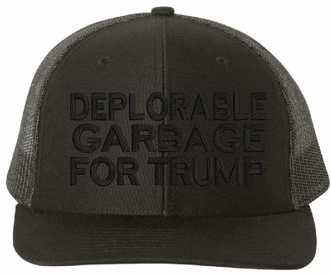 Deplorable Garbage for Trump 2024 Hat - Embroidered Adjustable 112 Mesh Hat